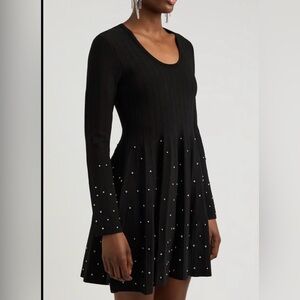 Papillon Blanc Black Dress with Pearl Details with excellent condition